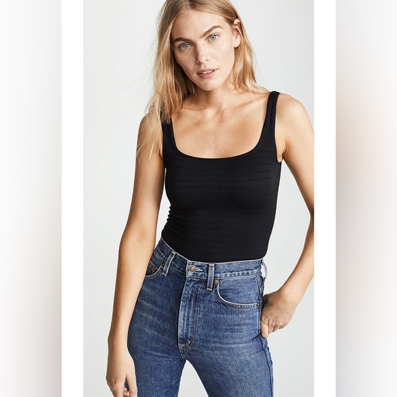 Free People Tops - Free People Square One Seamless Cami Black